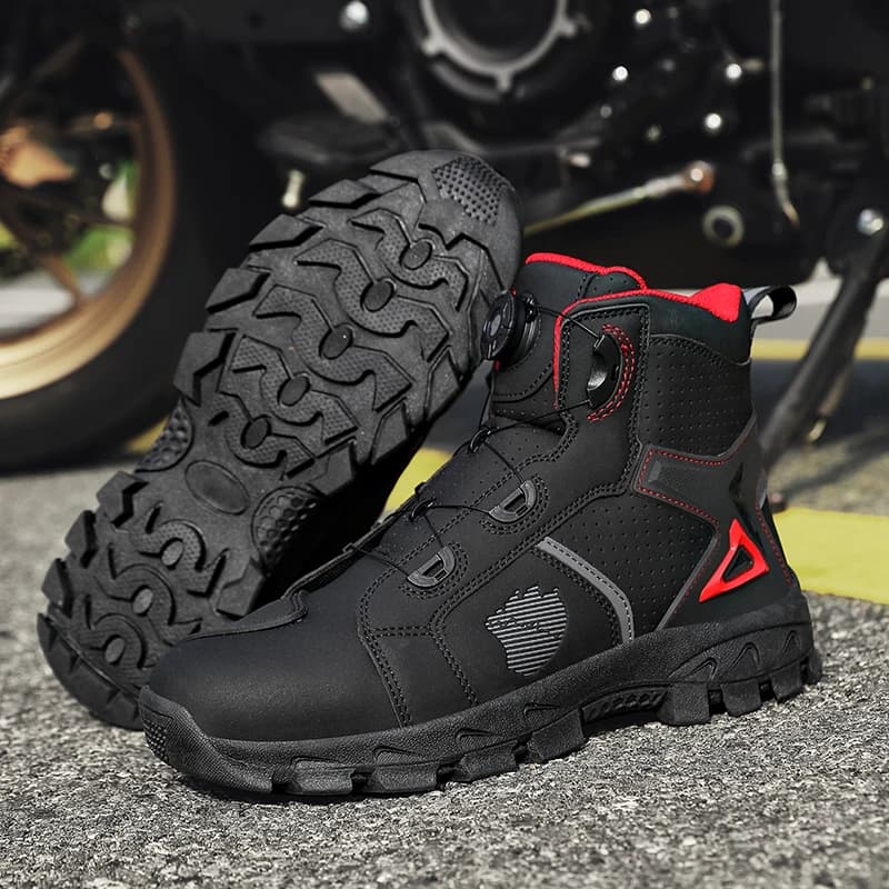 Professional Men's Motorcycle Boots Off-Road Racing Shoes Street Motorcycle Equipment Ultra-Fine Fiber Leather Boat