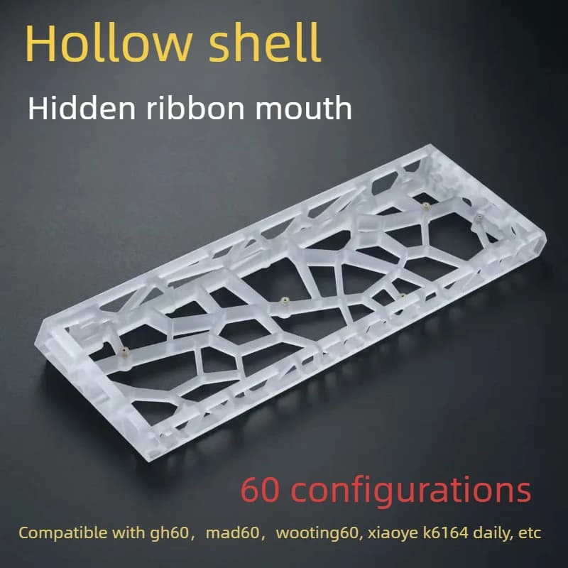 New WW60 Hollow GH60 Hollow GH60 Transparent White Buckle for MADCATZ Mad60/Win60 Wooting60 - Perfect Gift