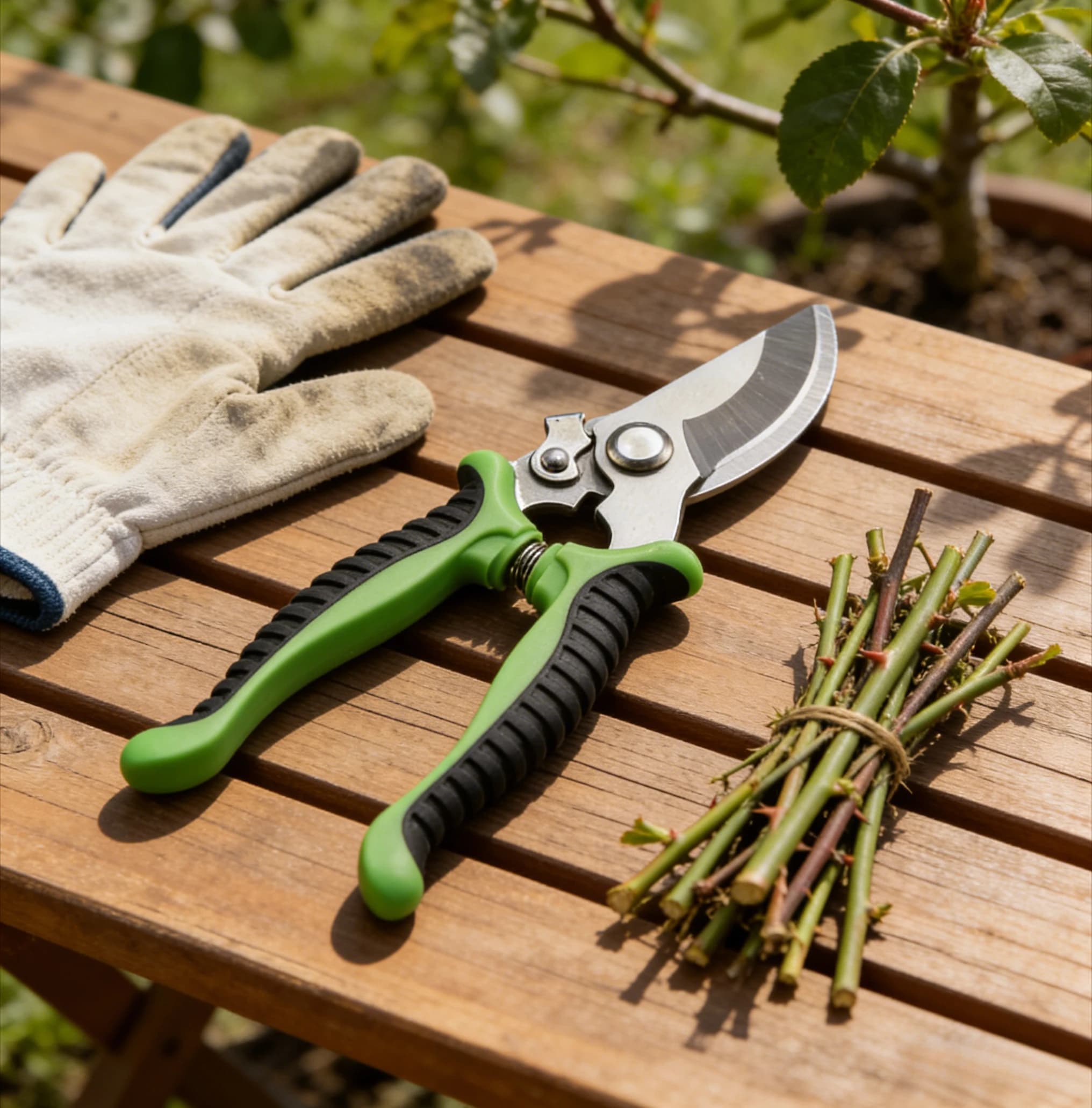 Professional Stainless Steel Gardening Scissors, Precision Sharpened Blades Ruggine Resistant, Copper Potting Set, Fruit Trees and Flowers
