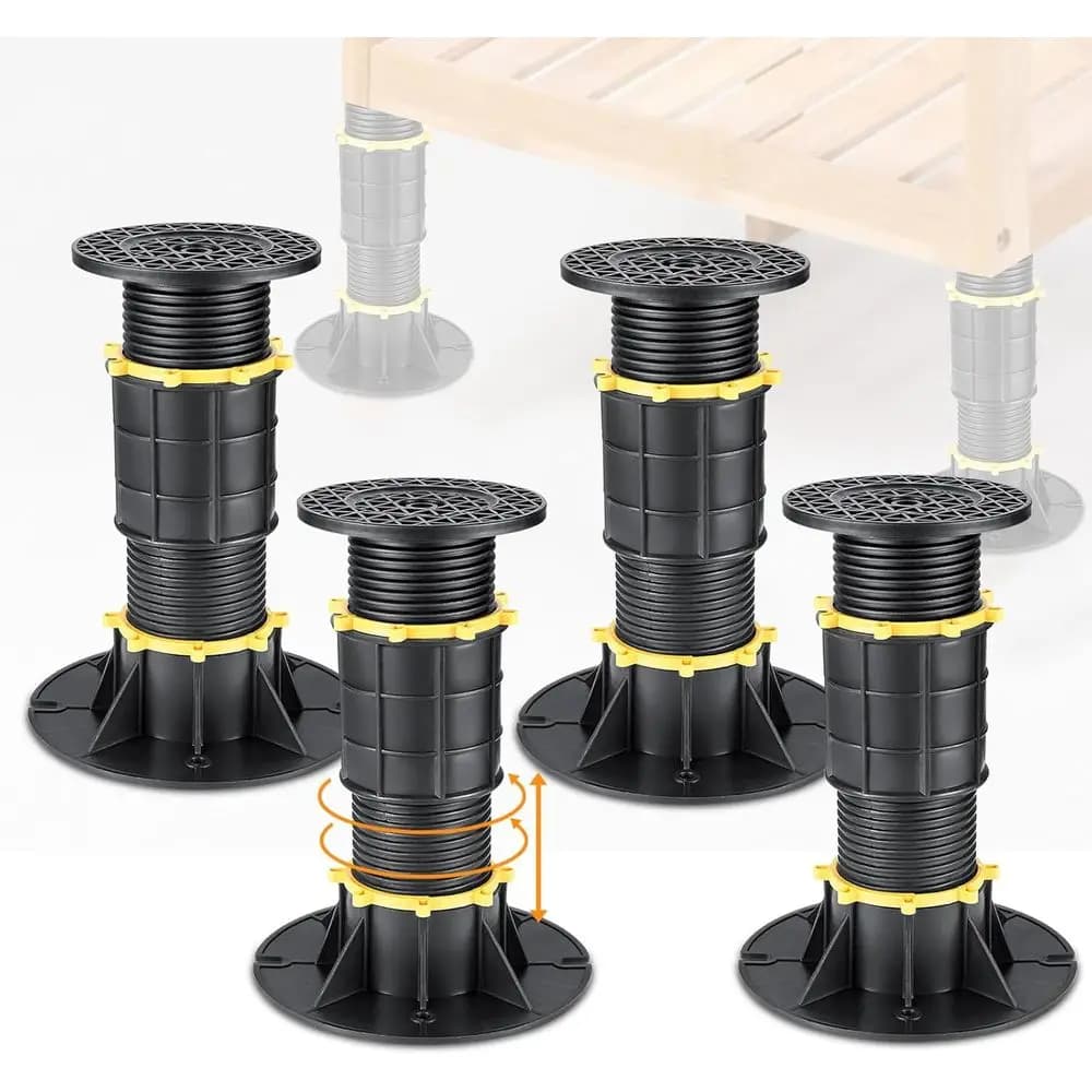Gambe per Letto Regolabili in Altezza, Set da 4, Intervallo 8.6-13 Pollici, Supporto Rinforzato per Doghe e Mobili in Legno