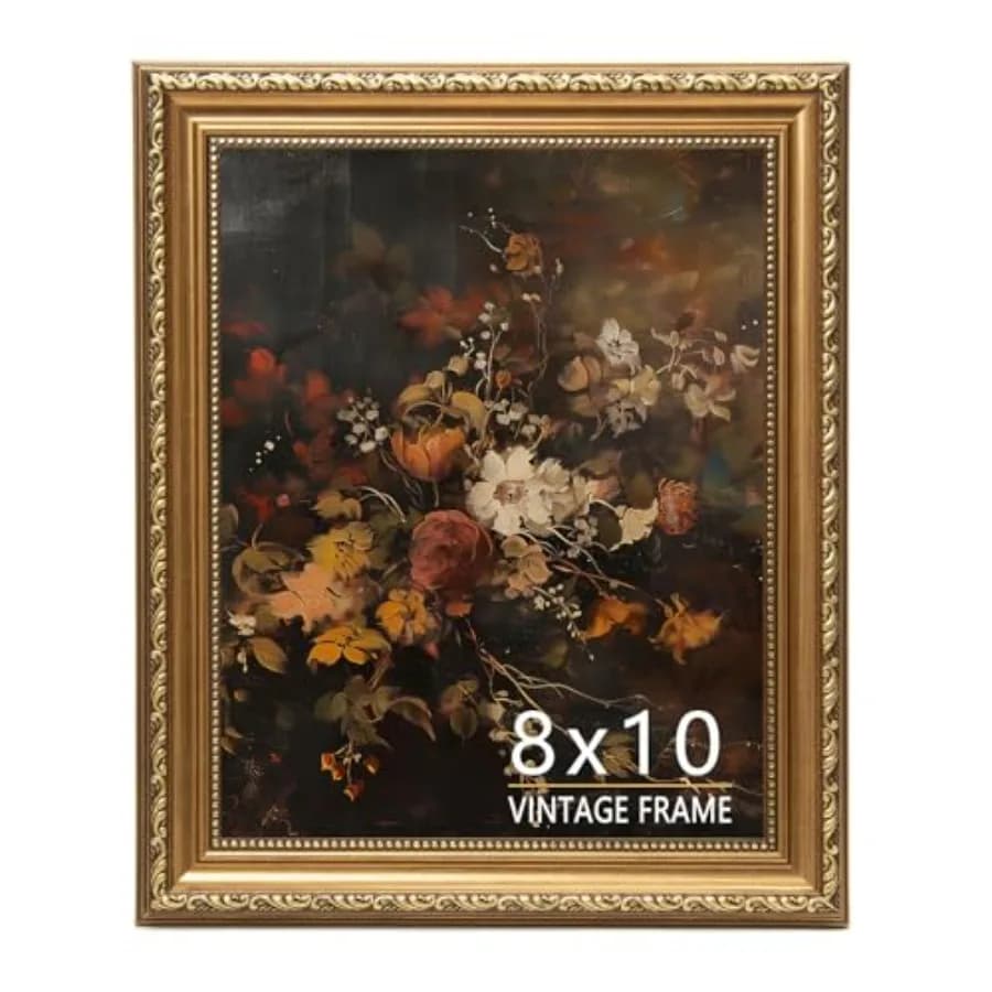 8x10 Picture Frame, Vintage Picture Frame for Tabletop and Wall Mount, Antique Photo Frame 8 x 10 for Living Room, Bedroom, Off