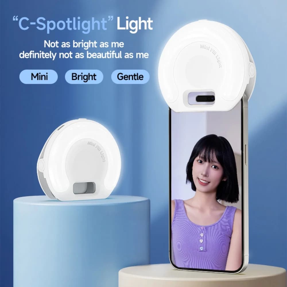 D7 Portable Color Macaron for mobile phone, photos and videos, mini protective bright ring, phone selfie light with clip