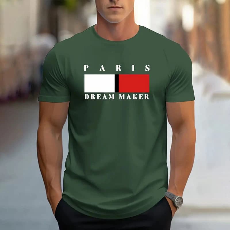 Lettere di moda semplici T-shirt per uomo Trend Summer Streetwear T-shirt a maniche corte stampate in 3D T-shirt Hip Hop oversize cool