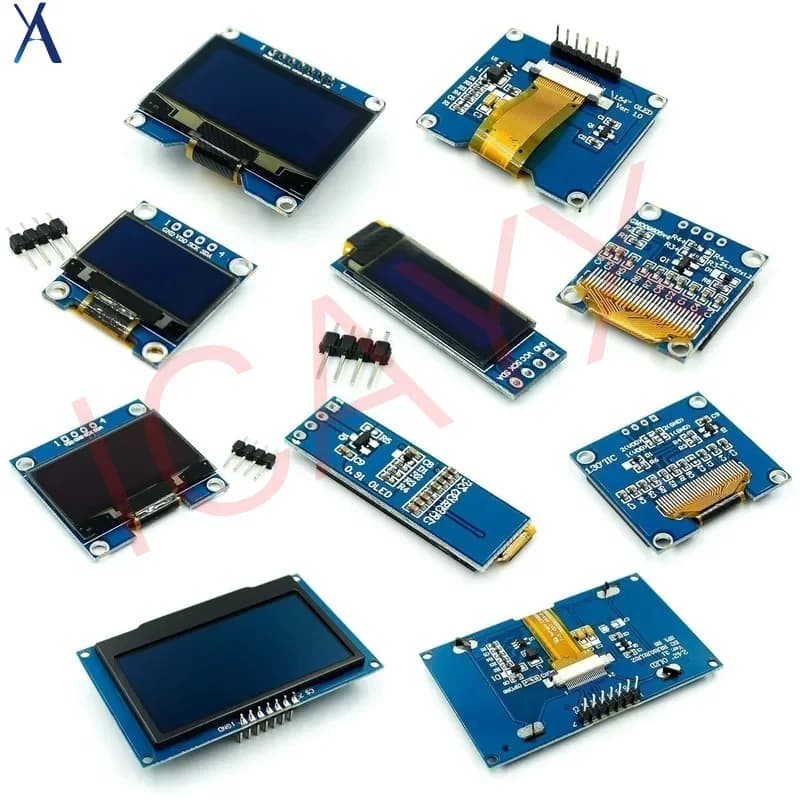 0.91 0.96 1.3 1.54 2.42 inch OLED Display Module White Blue Serial IIC 128X64 I2C 12864 LCD for Arduino