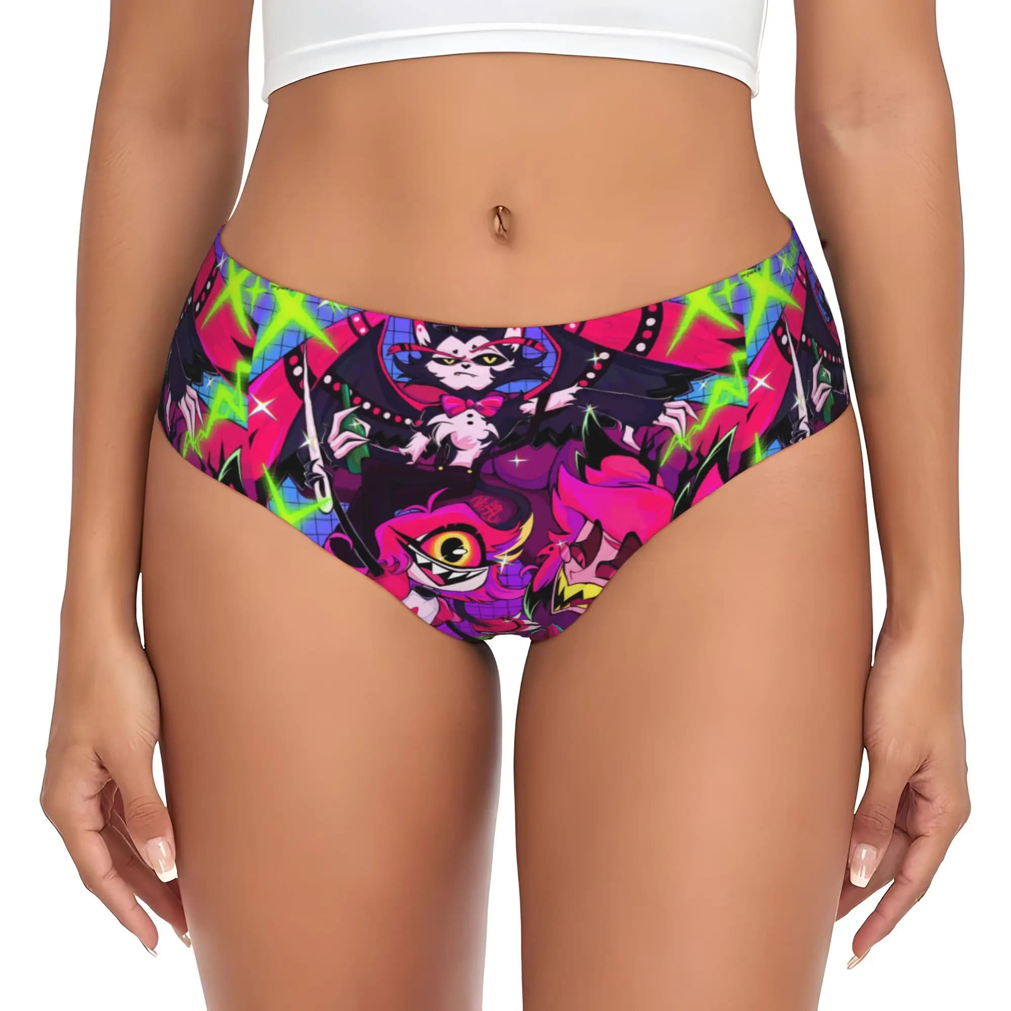 Slip Personalizzati Hazbin Hotel Anime per Donne, Comodi e Elasticizzati