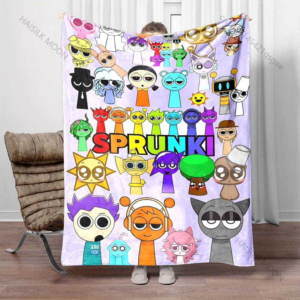 1PC Cartoon S-Sprunki Stampa Coperta Calda Morbida e Confortevole Casa Viaggio Coperta Divano Biancheria Da Letto Camping Picnic Auto Copertura Coperta