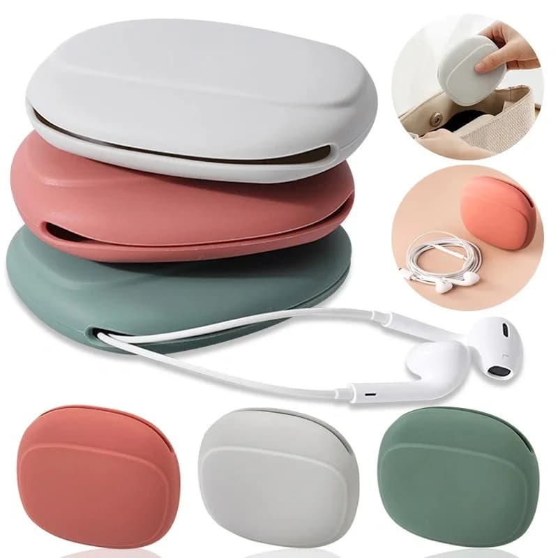 1PC vendita calda caricatore in silicone e custodia per tappi per le orecchie custodia per cavo dati per auricolari in silicone