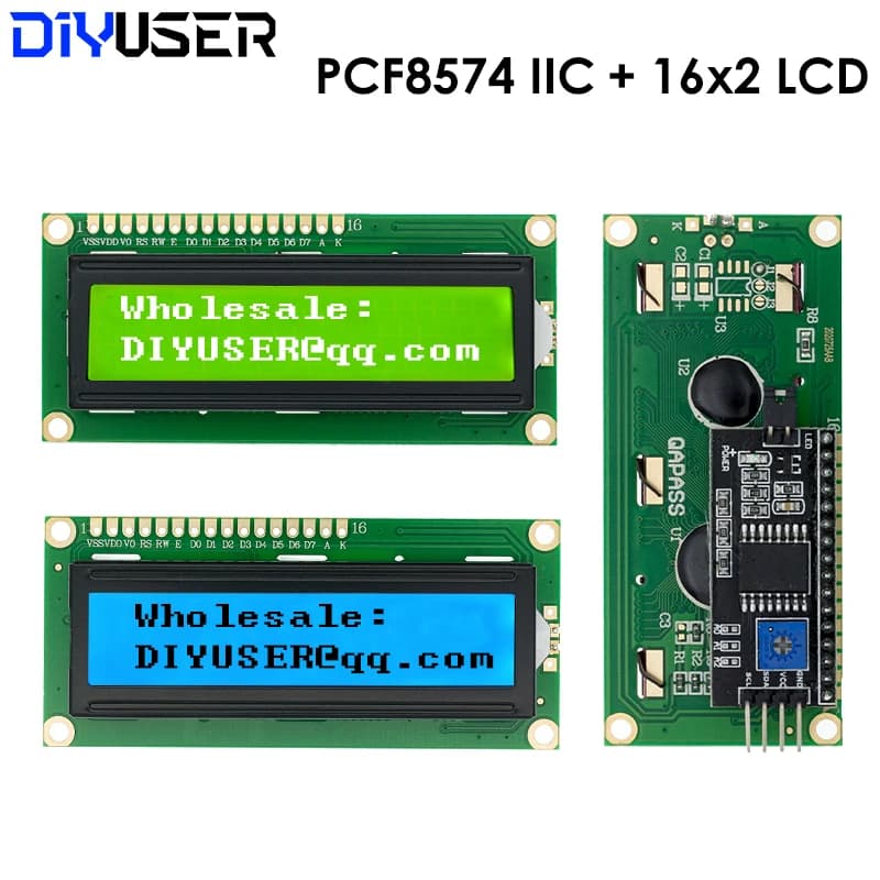 LCD module LCD1602 1602 Blue screen/green yellow LCD display 16x2 PCF8574T PCF8574T IIC I2C 5V interface for Arduino