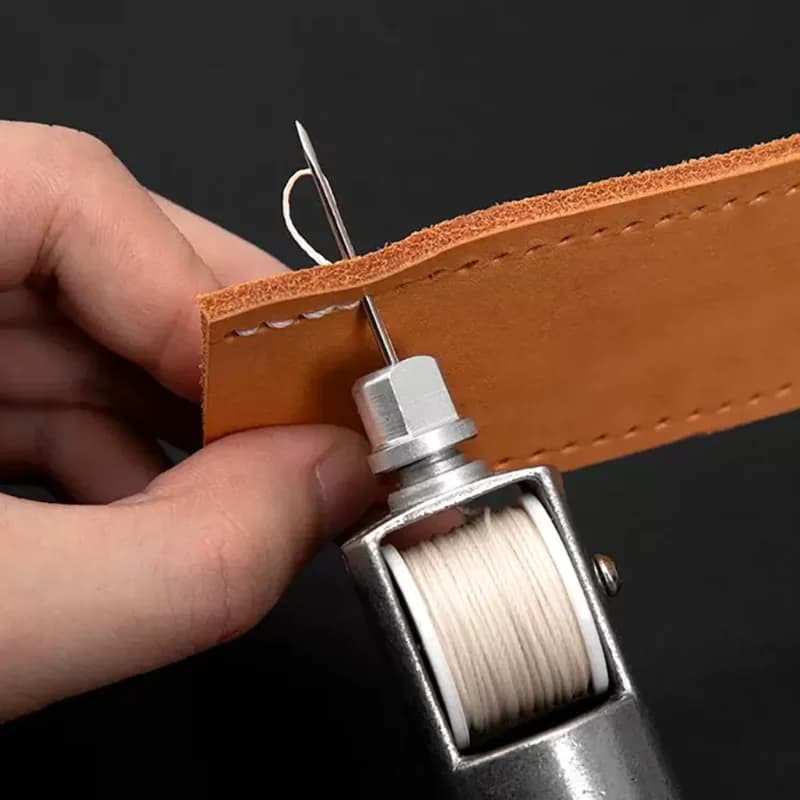 Set Professionale di Forbici da Cucito in Pelle, Strumento di Cucitura Rapida, Adatto per Riparazioni Fai-da-Te, con 1 Set di Aghi