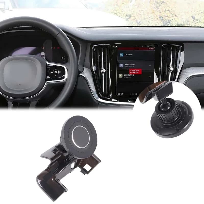 Magnetic Center Console Phone Holder ABS Rotatable Dashboard Phone Mount Car Mobile Support For Volvo S60 224 V60 225 2020-2023