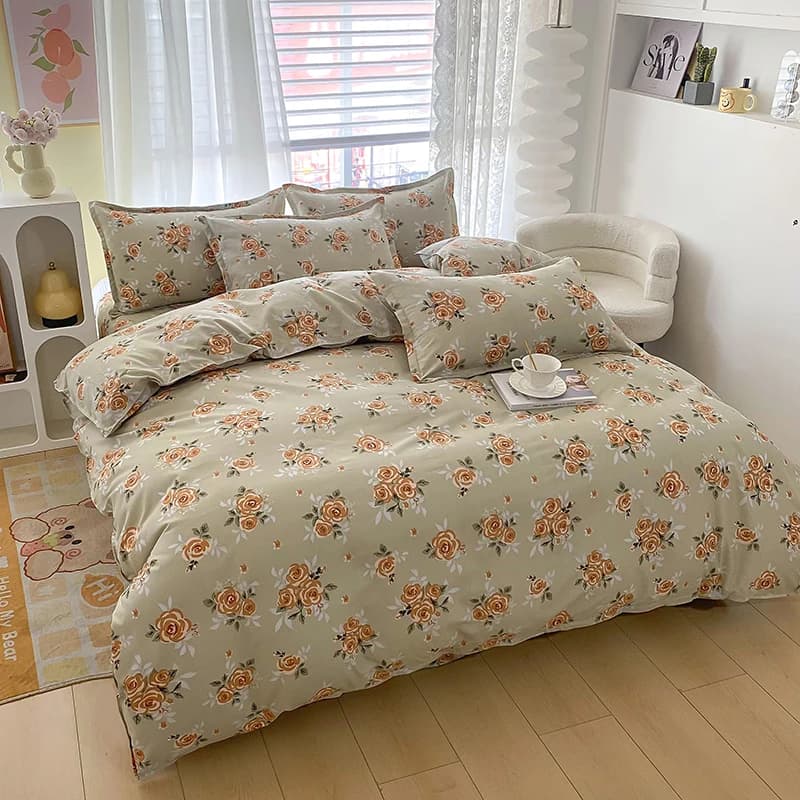 Set copripiumino morbido stampato, 1 copripiumino + 2 federe, set biancheria da letto (senza inserto interno non incluso)