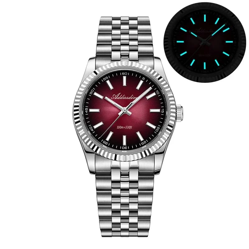 ADDIESDIVE 2025 New Quartz Watches for Men Sapphire Stainless Steel 100M Waterproof Simple Dial VH31 Man Wristwatch AD2073 Dress
