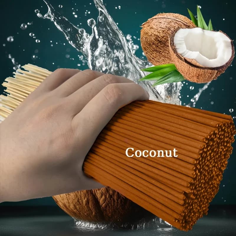 Coconut-Scented Premium Natural Incense Sticks, 22cm Long, Handmade Bamboo Incense Sticks, Made Using Traditional Methods, with a Rich Aroma, Long-Lasting Fragrance, Refreshing and Invigorating, Deodorizing and Odor-Eliminating, Suitable for Home Use and Outdoor Travel Birthday Gifts and Great Holiday Presents