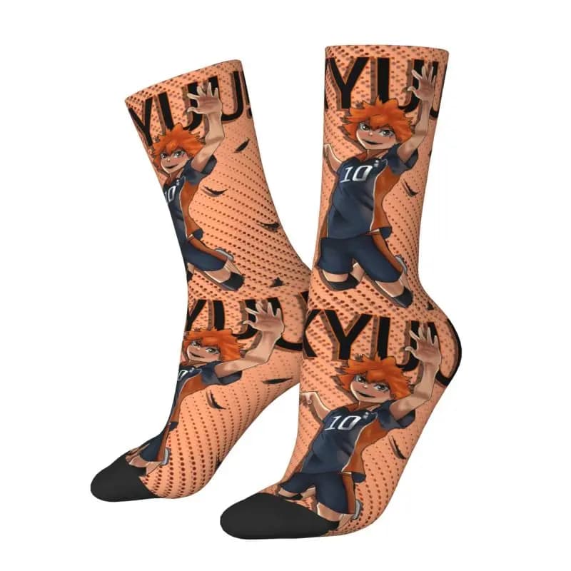 Calzini moda personalizzati Haikyu Yu Nishinoya Uomo Donna Caldi calzini da calcio sportivi con stampa 3D Anime Manga