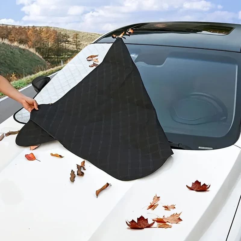Copertura per parabrezza contro ghiaccio e neve, protezione da neve, ghiaccio, raggi UV, protezione per specchietti, copertura antivento e parasole per auto, compatibile con la maggior parte delle auto