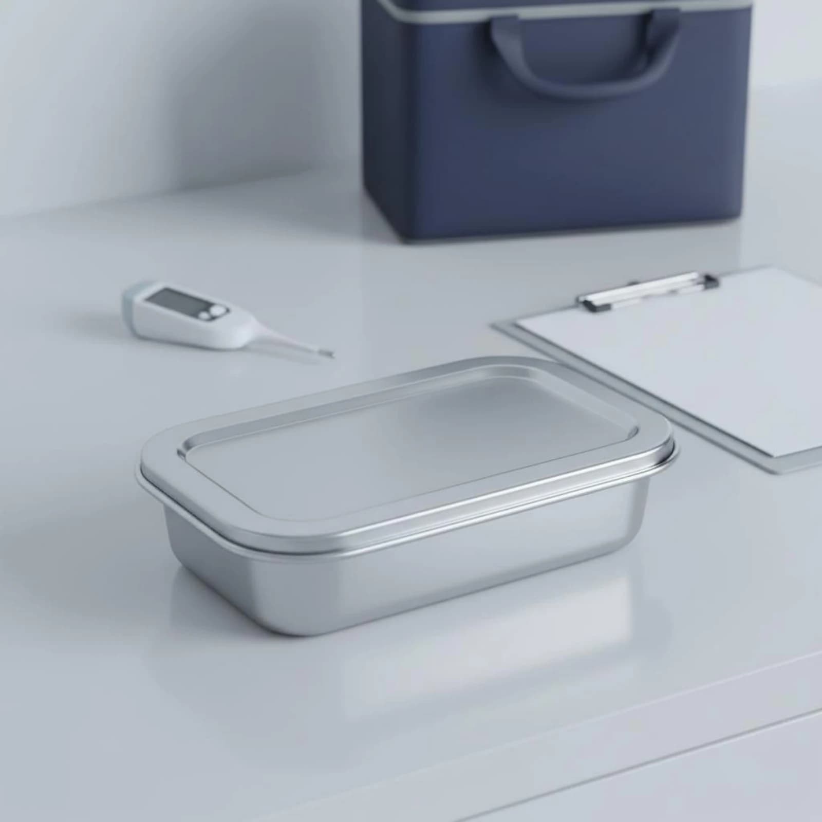 Lidded Food Sample Box Polished Surface Stainless Steel Sample Box Square Lidded Container Easy to Clean Airtight Food Container