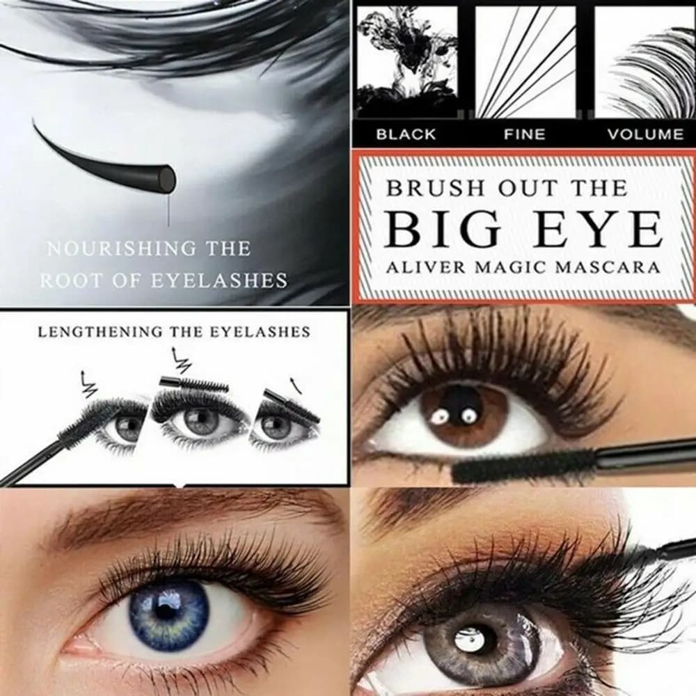 Portable Smudge-proof Quick Drying Eye Makeup Tool Voluminous Fiber Lashes 4D Silk Fiber Mascara Extension