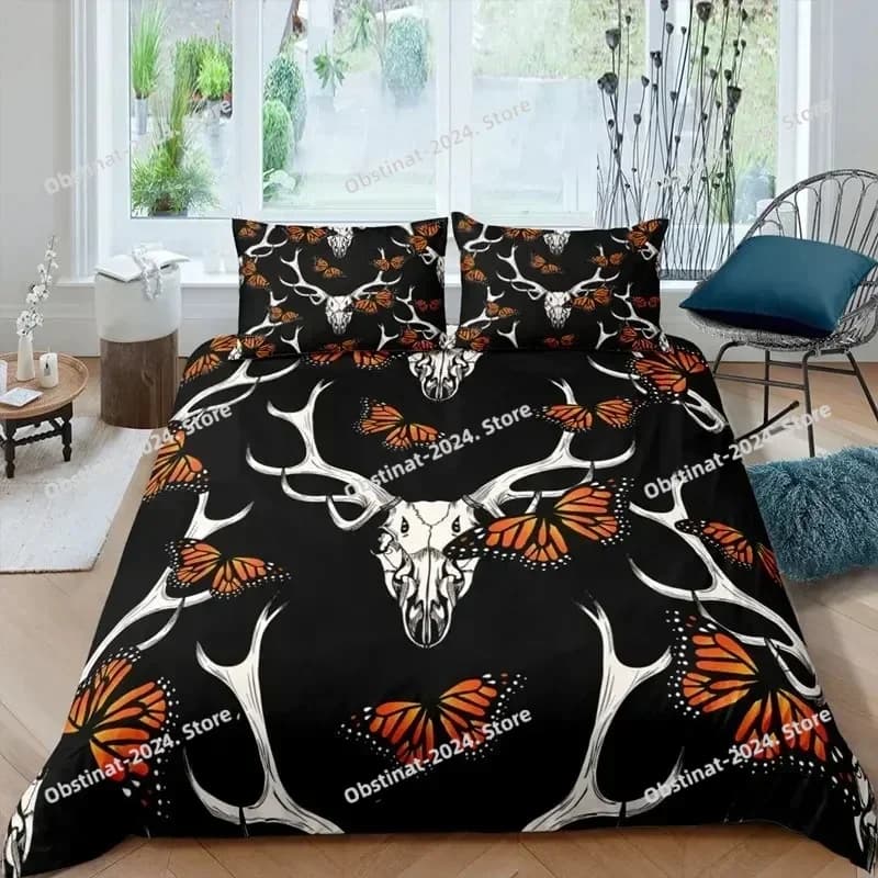 Set biancheria da letto con teschio gotico 3D Copripiumino Completo Queen King Size Federa Letto stampato Aldult Camera da letto per bambini Singolo Twin Tessili per la casa