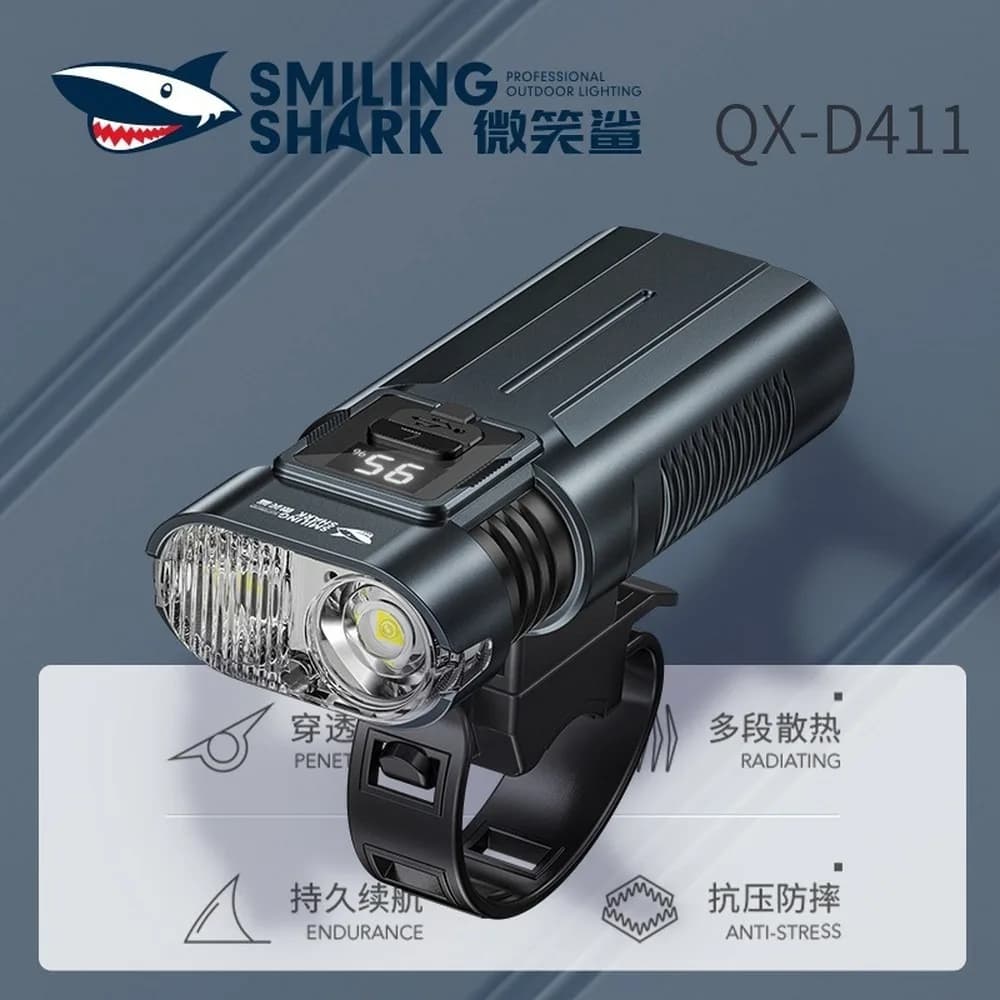 High Lumens Bicycle Light, Dual Beam Long Range, 4 Brightness Modes, USB Rechargeable Bike Headlight for Night Riding
