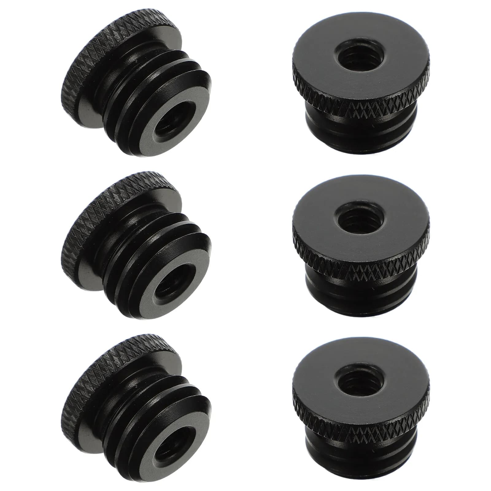 6Pcs Mic Stand Adapter Screw Set Aluminum Alloy Conversion 1 4 Female to 5 8 Male Tripod Microphone Monitor Mount
