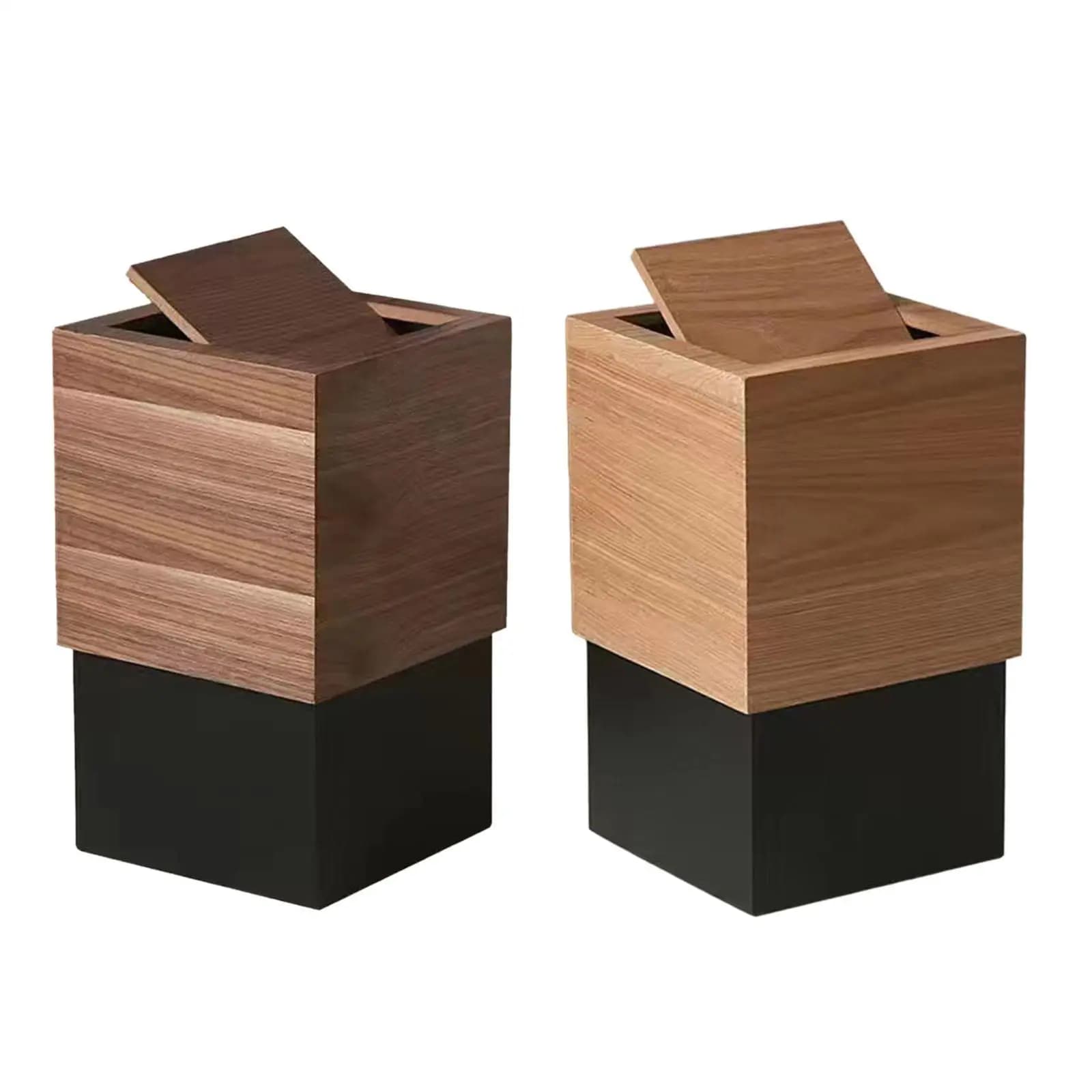 Cestino per rifiuti 21x21x34 cm Copertura per bidone della spazzatura in legno per bagno, cucina, camera da letto
