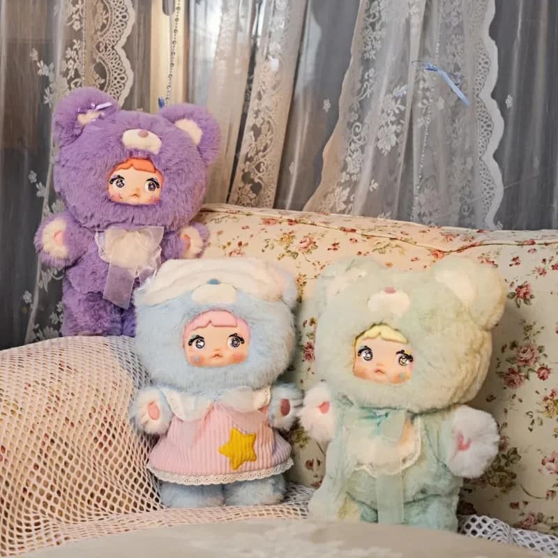 Nommi 400% Goodnight Bear Series Jumbo Blind Box Kawaii Vinyl Action Figure Simpatico giocattolo da collezione Room Decor Gift