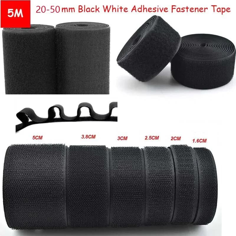 Heavy-Duty Sew On Fastener Tape | Professional Non-Adhesive Nylon Hook & Loop | 20mm-50mm for Clothing, Shoes, Bag，1/5M per Pair
