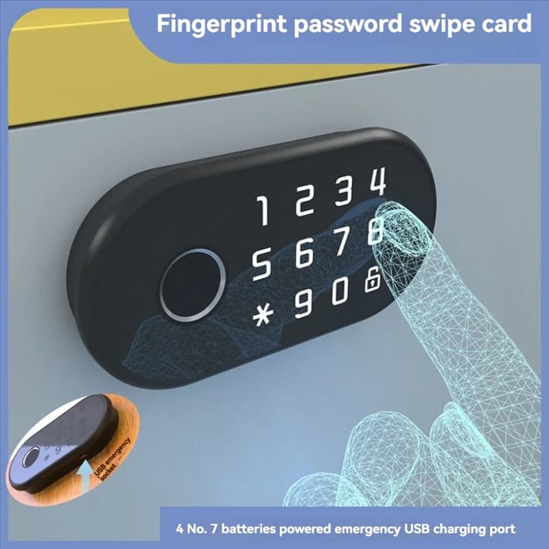 Serratura intelligente per cassetti con password per impronte digitali e accesso con scheda magnetica per la sicurezza dell'armadietto e dello stoccaggio