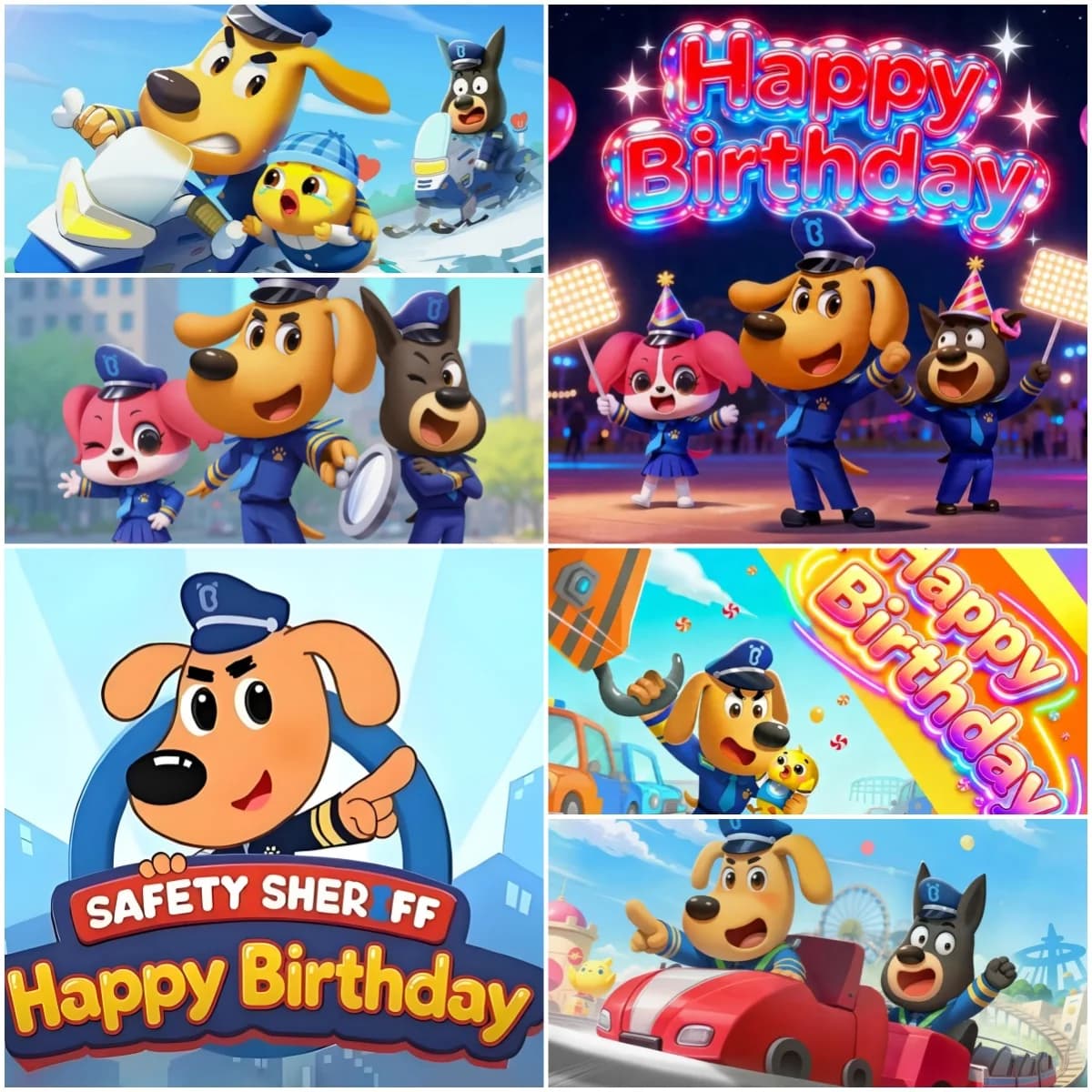 Sfondo con Cucciolo di Labrador Cartoonesco, Decorazione per Festa di Compleanno, Accessori per Fotografia, Regalo per Bambini