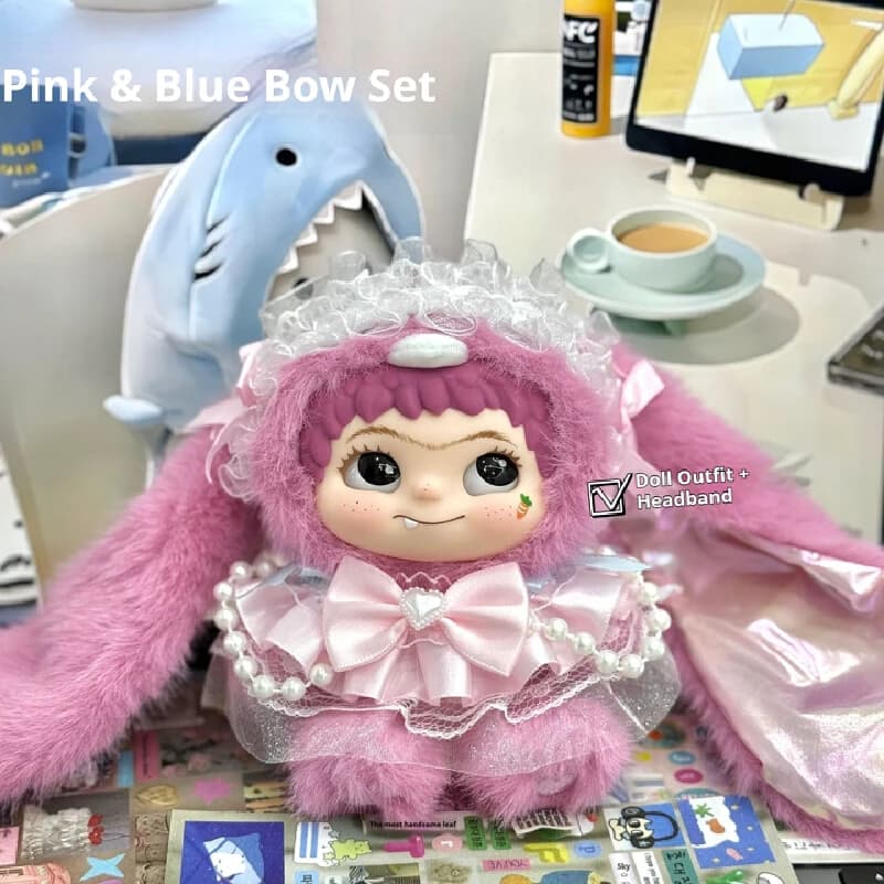 Wakuku Baby Dress 20cm Set Regalo Accessori Costume Bambola in Cotone Fresco e Trendy Rosa Blu Estivo Set di Ricambio