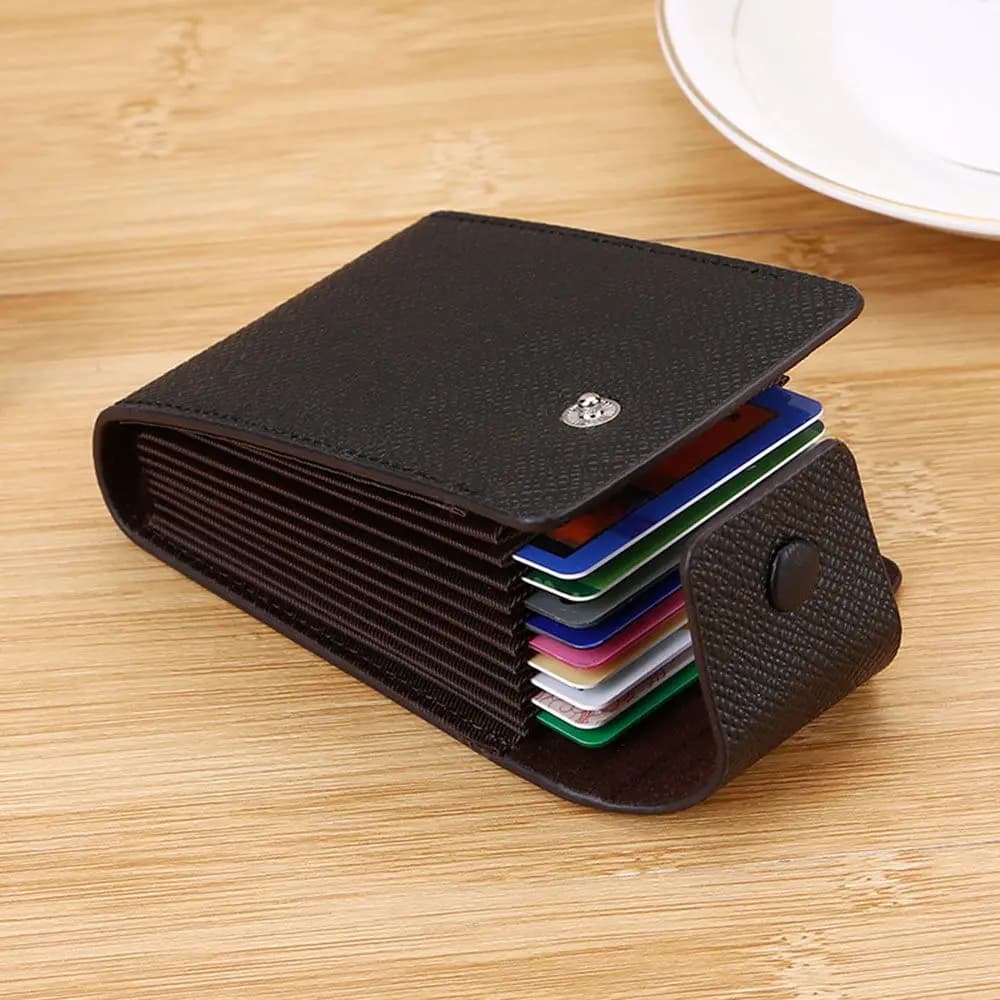 Multi-Slot Card Credit Card Holder Unisex Business Id Credit Card Holder Pocket Organizer