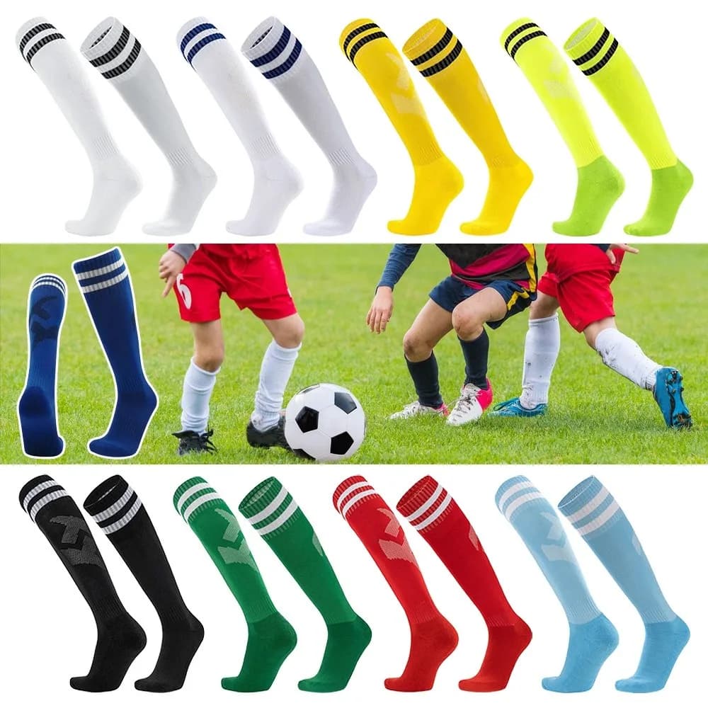 Anti-slip Football Socks Wear-resistant Long Knee High Sports Socks​​ ​​High-Elasticity ​​Breathable Baseball/Hockey Socks​​