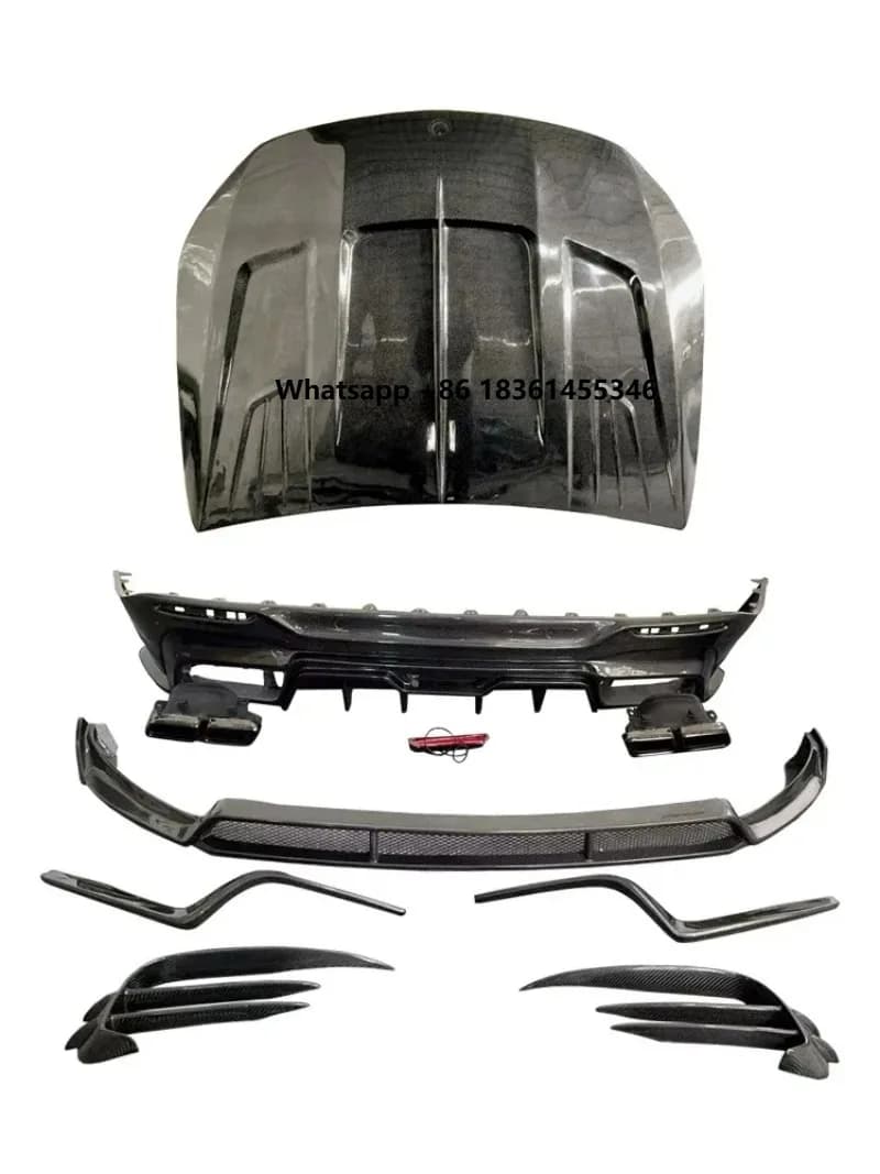 Top-Grade FOR X247 GLB Carbon Fiber Front Lip Rear Diffuser Spoiler Hood Grille Body Kit