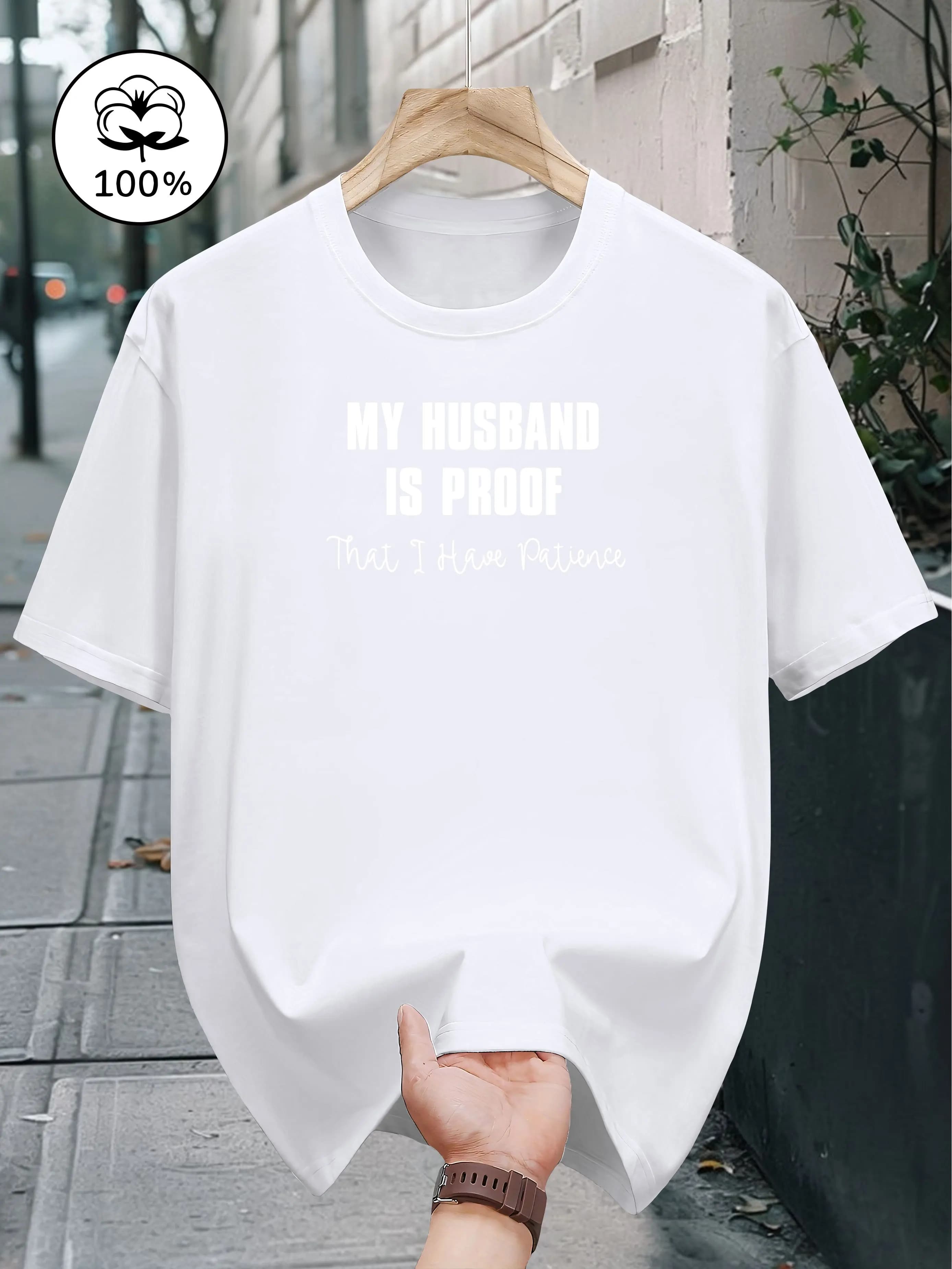 Funny men's t-shirt with humor on marriage - 100% cotton, casual, crew neck, short sleeve