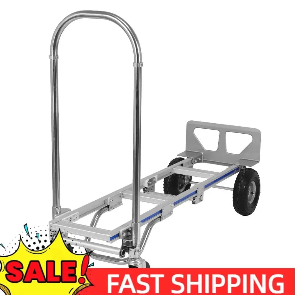 Carrello per Trasporto con Telaio Rinforzato, Antiruggine, Maniglia Multifunzione, Resistente all'Usura per Magazzini, Fabbriche, Negozi al Dettaglio, Uffici
