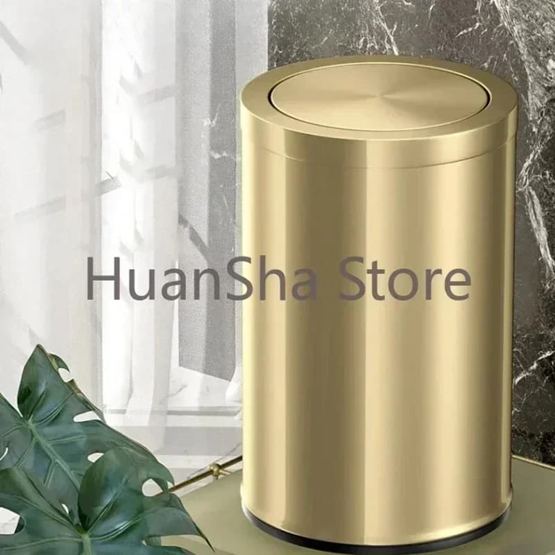 Casa In Acciaio Inox Pattumiera Oro Bagno Camera Da Letto Recycle Cestino Cucina di Stoccaggio Lixeira Banheiro Elettrodomestico BS50TC
