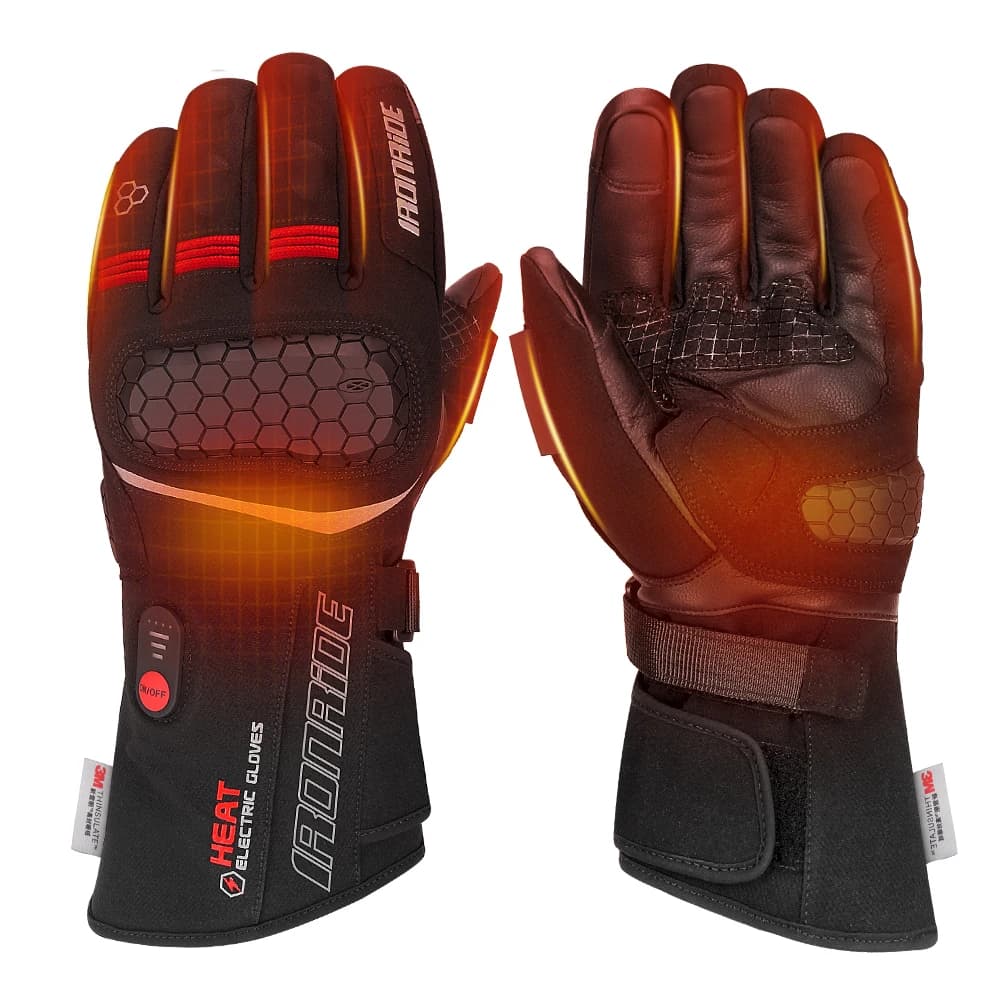 Guanti Riscaldati Impermeabili per Moto, Guanti Antiurto, Guantes Calefactables Resistenti all'Usura, Guanti Riscaldanti per Moto per l'Inverno