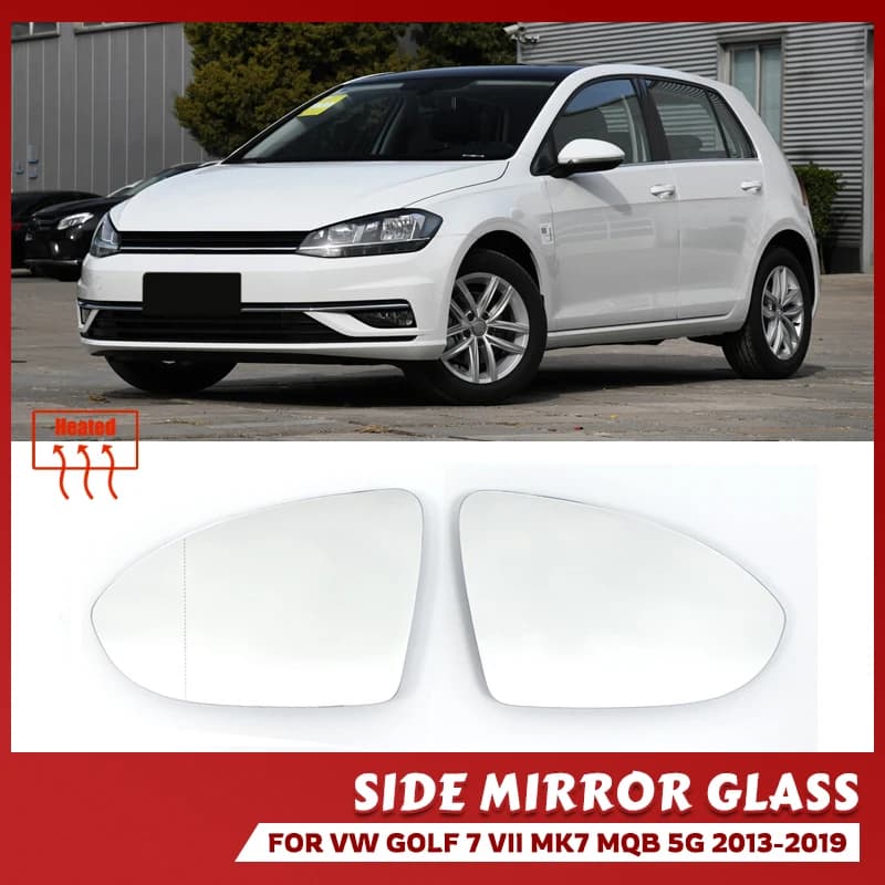 Sostituzione sinistra e destra retrovisore esterno riscaldato vetro specchio grandangolare per Volkswagen VW Golf 7 VII MK7 MQB 5G 2013-2019