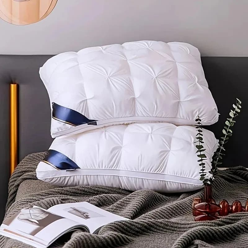 1 pillow for hotel/home use 48x74cm with twisted core - Soft and support cushions, suitable for single beds in dormitory