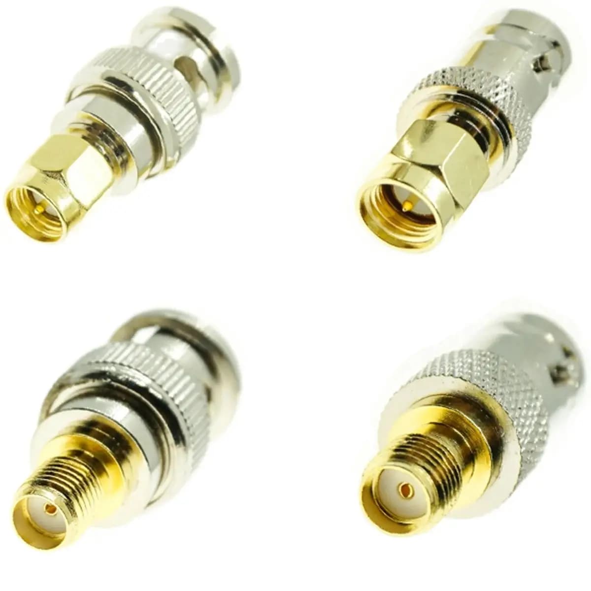 1 Pz SMA Maschio Femmina A BNC MAEL FEMMINA Connettore Jack Spina Q9 Flangia Ad Angolo Retto Coassiale conector set RF Adattatore Coassiale In Rame
