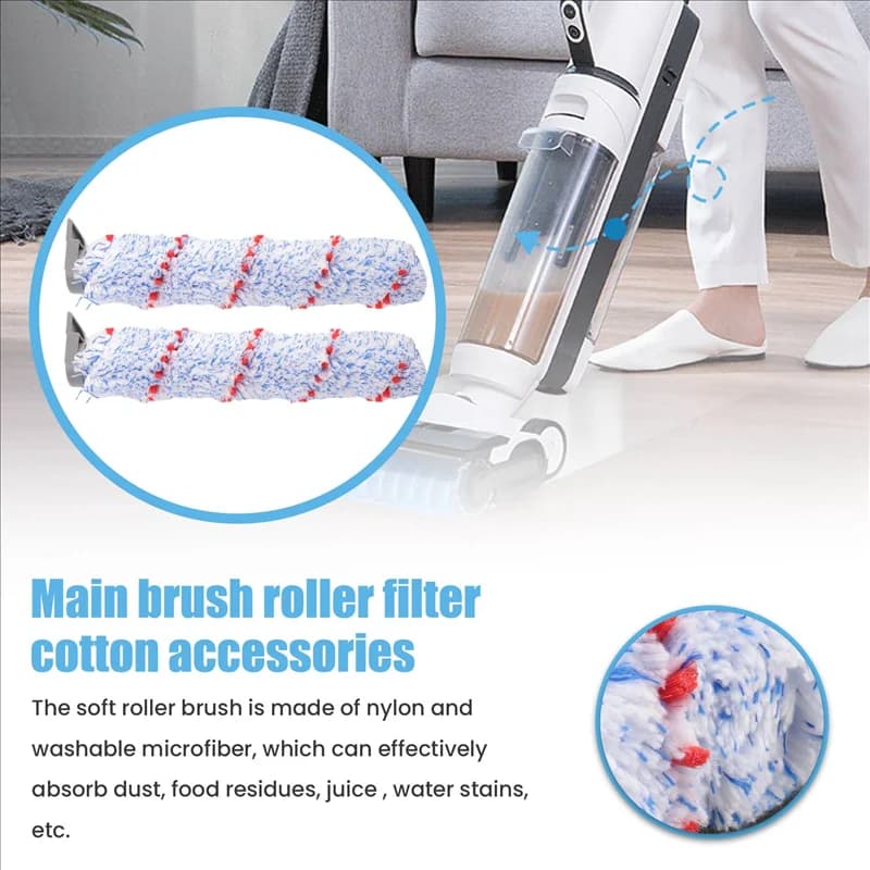 A63Z Top Filter brush roller and spare parts in pre-filter foam for dry and wet vacuum cleaner Tineco Ifloor HF10E-01