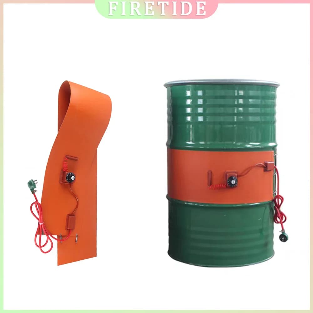 Cintura riscaldante in silicone per canna da 200 litri, giacca riscaldante in gomma 220 V 1740x250 mm con termostato a manopola per tamburo dell'olio