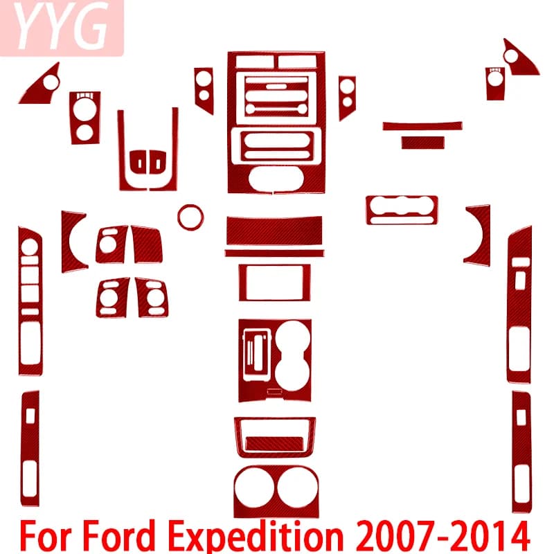 For Ford Expedition 2007-2014, Carbon Fiber Frame for Geared Panel and Air Boxes, Decorative Stickers, Auto Accessories