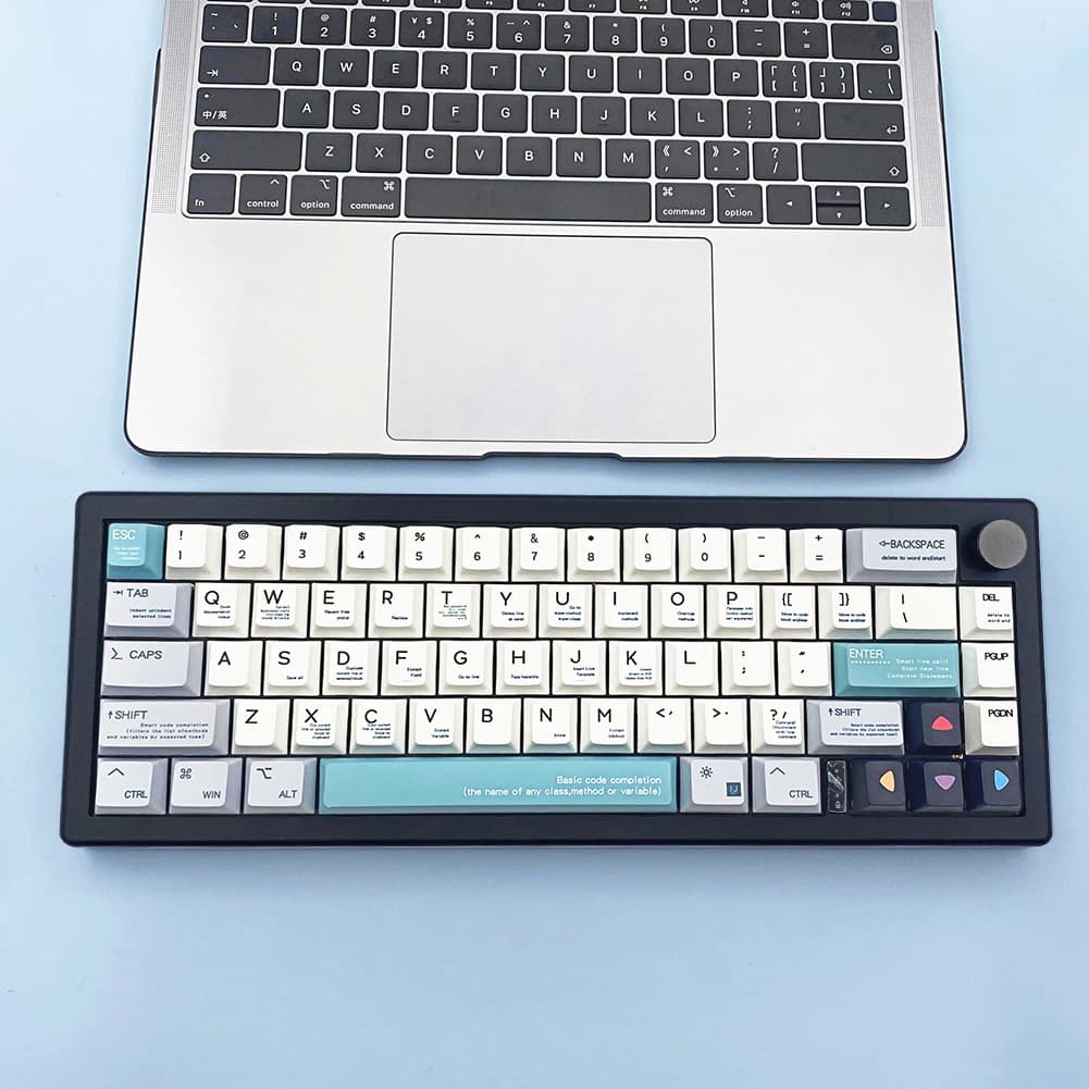 67 Keys Wired Keyboard DIY with Knob USB Wired Gaming Keyboard RGB Backlight Mechanical Wired Keyboard for Desktop Laptop PC