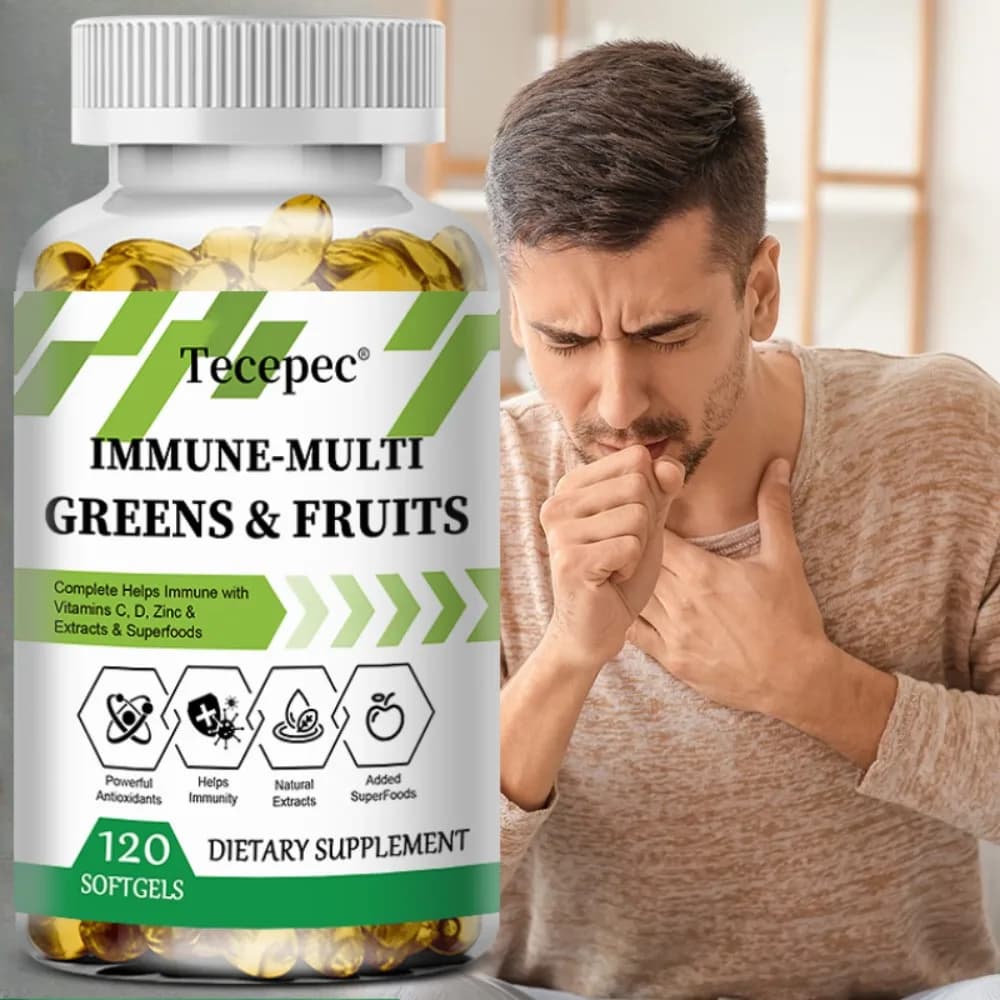 Fruits and Veggies Supplement Capsules, Fruit and Vegetable Supplement for Adults, Energy and Immune Support, Non-GMO, 120 Count