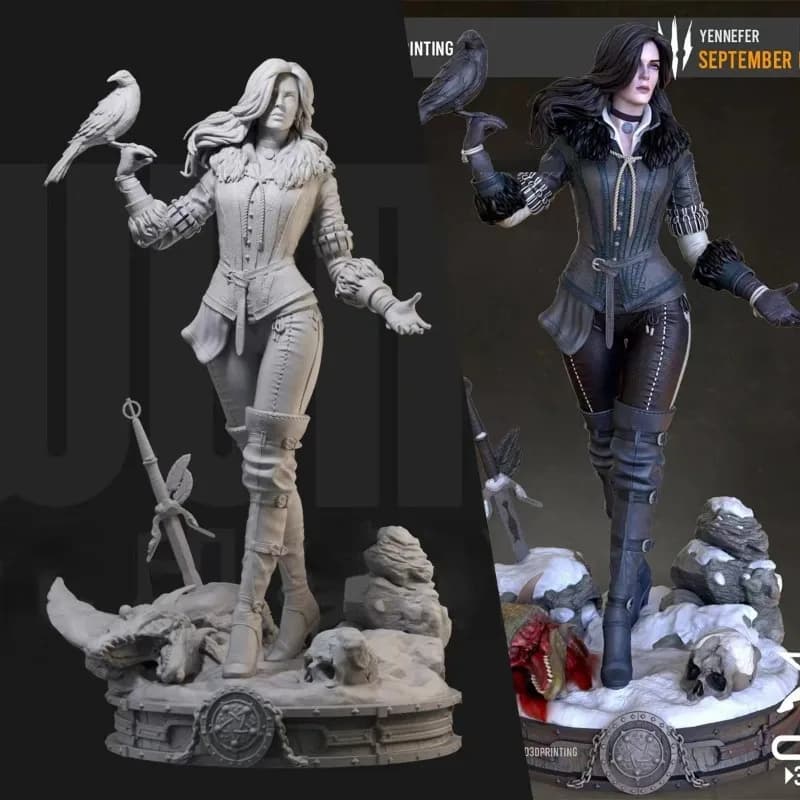 1/27 75mm figura in resina Kit modello assemblato Fantasy Hobby collezione cacciatore femminile Diorama non assemblato non verniciato spedizione gratuita