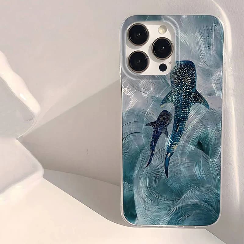 Custodia per telefono Ocean Shark Whale Design per Xiaomi Redmi 14C 13C 4G Redmi Nota 14 13 12 Pro Plus5G 12S 11 10 Cover paraurti antiurto