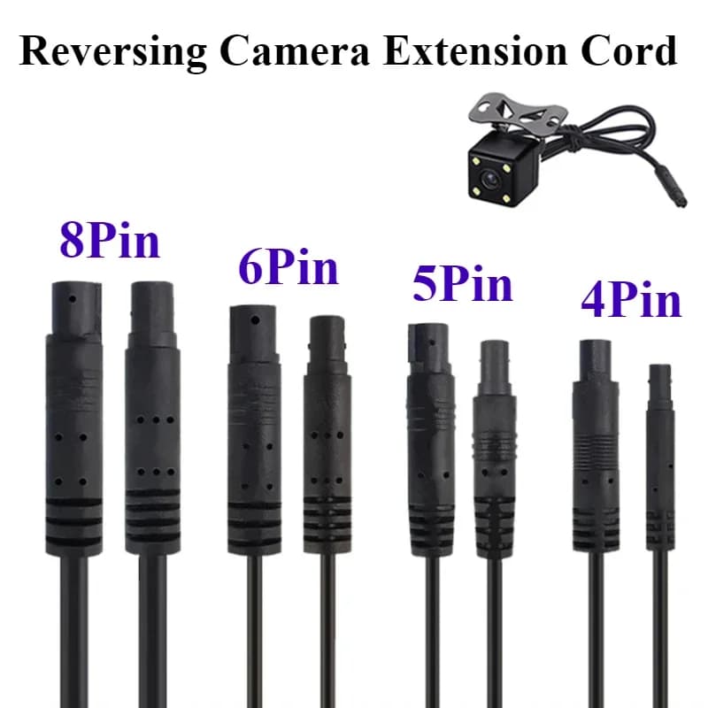 Extension cable for DVR camera for car 4Pin/5Pin/6Pin/8Pin 1M/2M/3M Male-female connector cable for Dash Cam Reverse camera cable