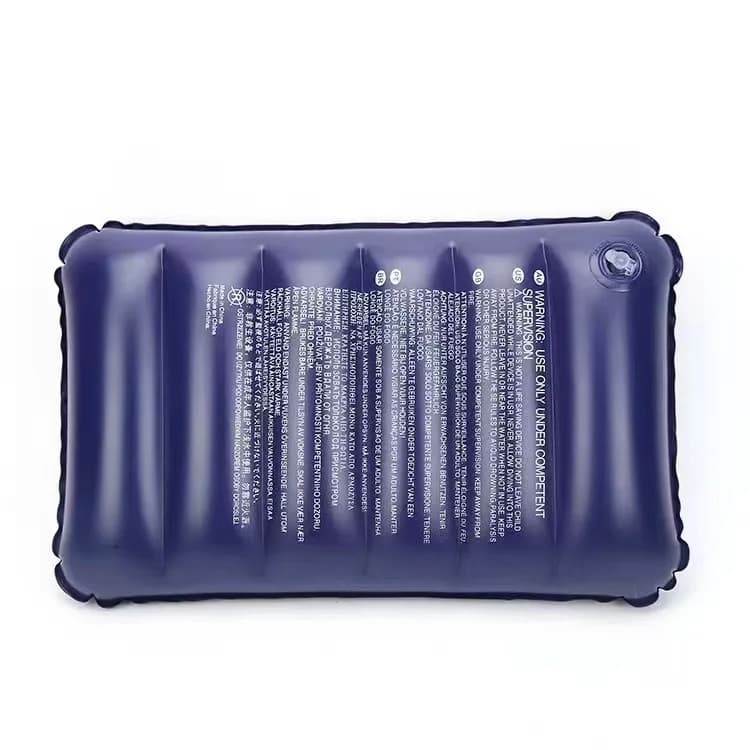 PVC Plush Inflatable Pillow Travel Field Camping Leather Rectangular Beach Portable