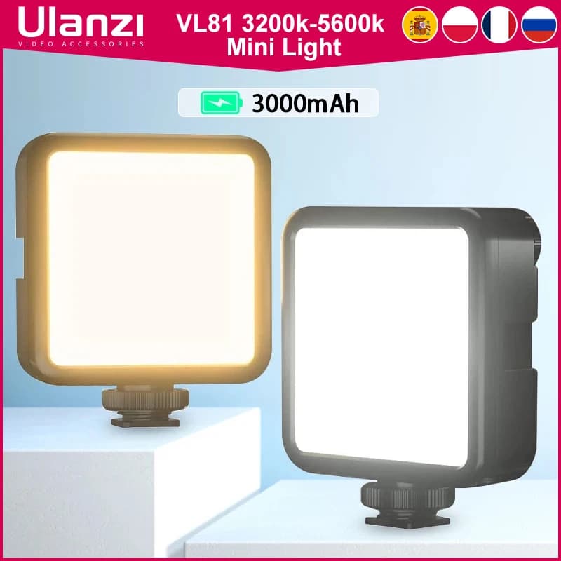 Ulanzi VIJIM VL81 3200k-5600K 850LM 6.5W Dimmerabile Mini HA CONDOTTO LA Luce Video Smartphone SLR Macchina Fotografica Ricaricabile vlog Luce di Riempimento